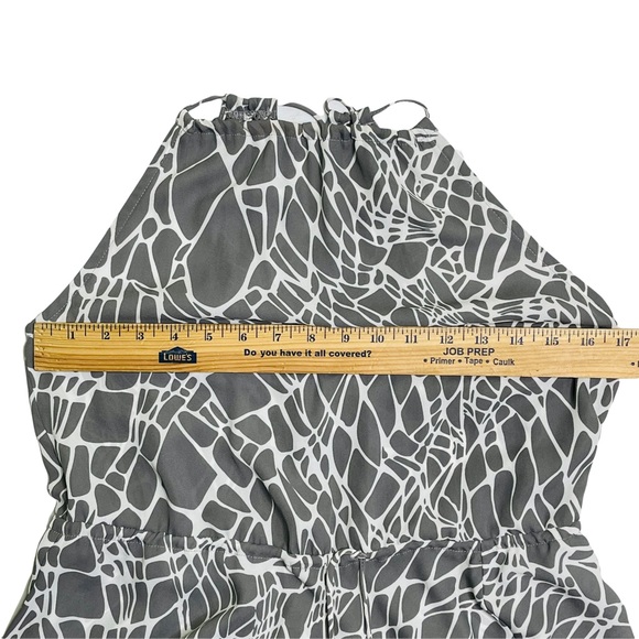 Lulu’s Marble Mood Grey Print Halter Maxi Dress Size Small NWT - Picture 11 of 13